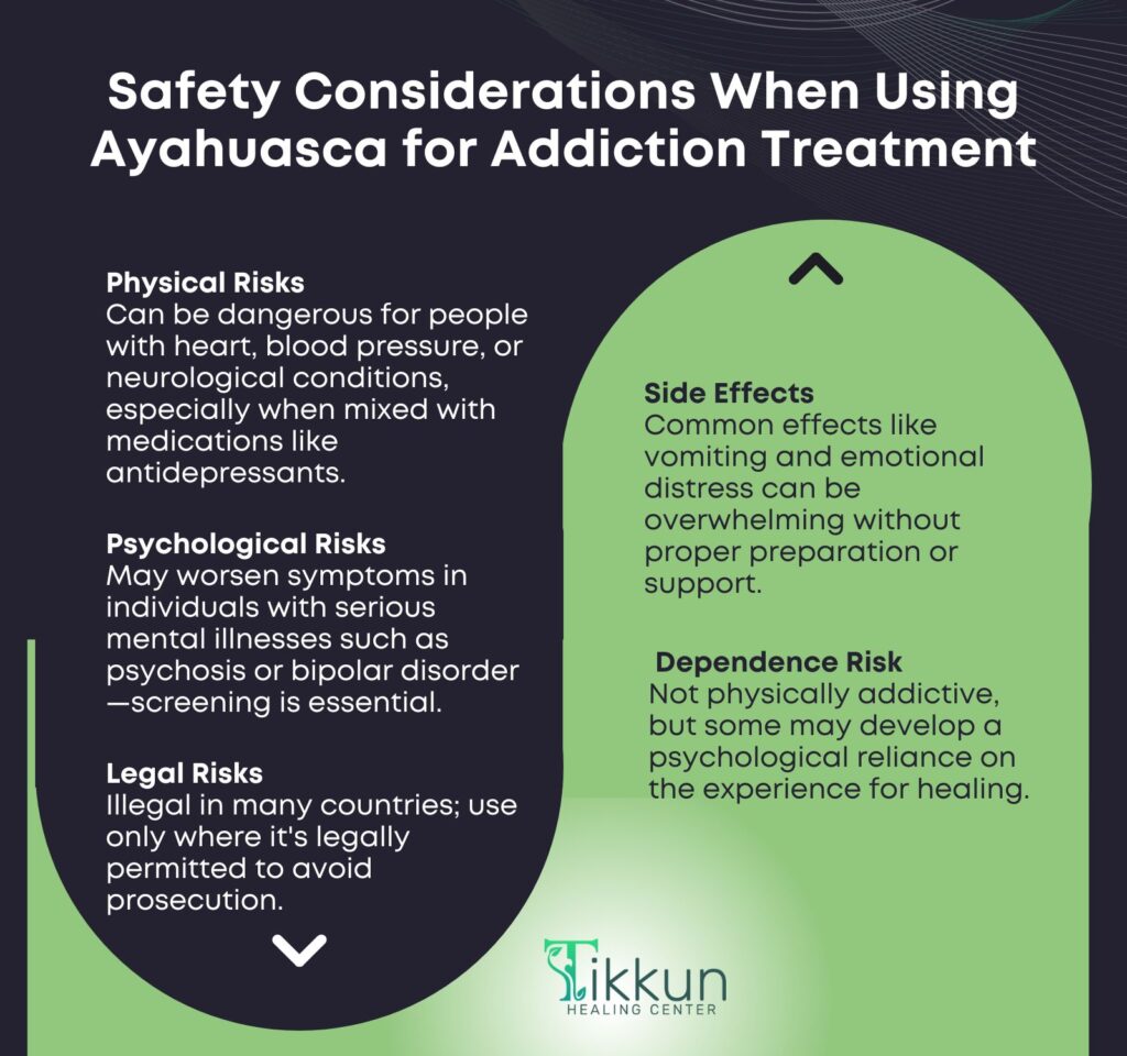 Safety Considerations When Using Ayahuasca for Addiction Treatment