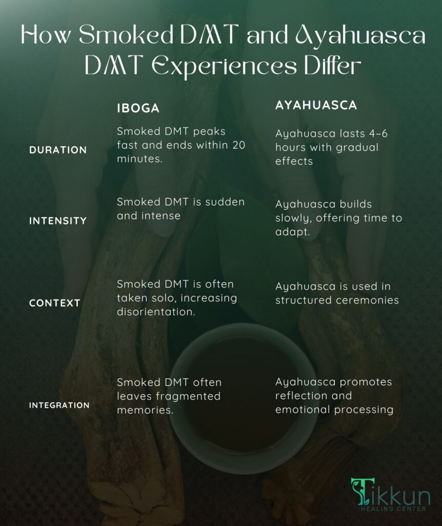 How Smoked DMT and Ayahuasca DMT Experiences Differ