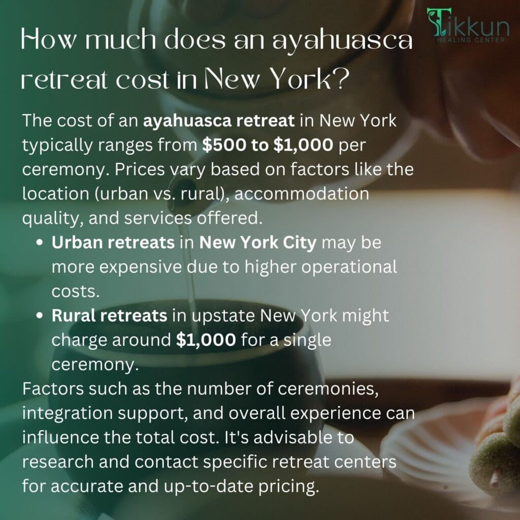 How much does an ayahuasca retreat cost in New York