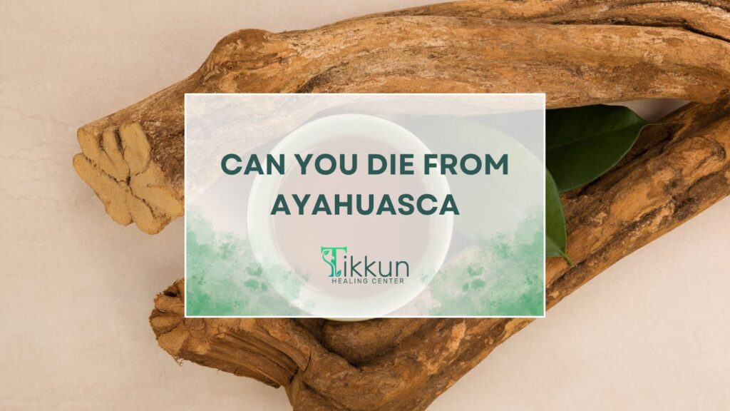 ALT tag: "Ayahuasca safety discussion at Tikkun Healing Center, exploring the risks and benefits of ayahuasca ceremonies in a supportive environment."