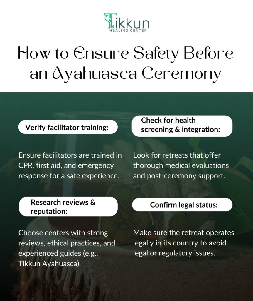 How to ensure safety before an Ayahuasca Ceremony