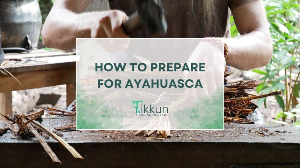 "Person preparing Ayahuasca at Tikkun Healing Center, emphasizing safe and sacred space for personal growth and spiritual journey."
